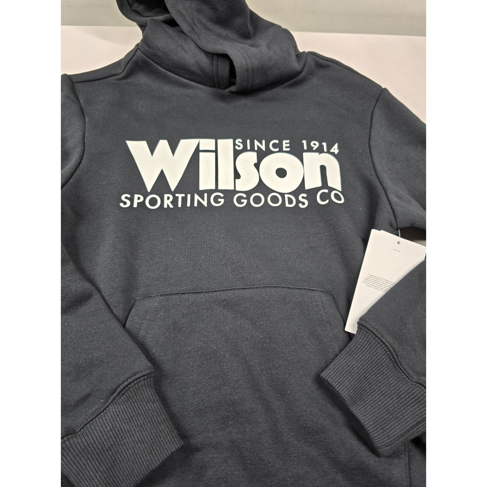 Wilson Sporting Goods Youth Black Hoodie Boys Size Small New Athletic Pullover - Picture 7 of 8